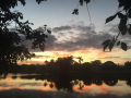 sunset on lake